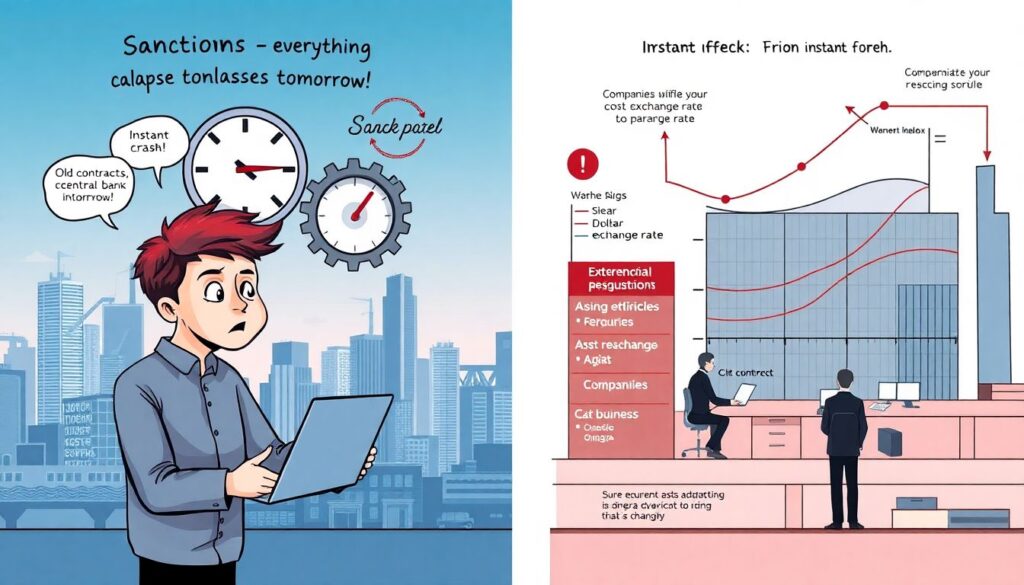 Разбор экономических санкций и их влияние на рубль и инфляцию - иллюстрация