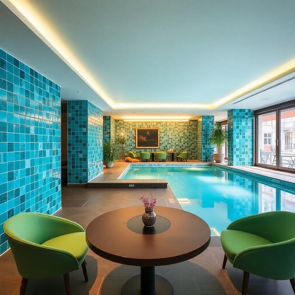 Банкетный зал с бассейном для незабываемых дней в самом центре