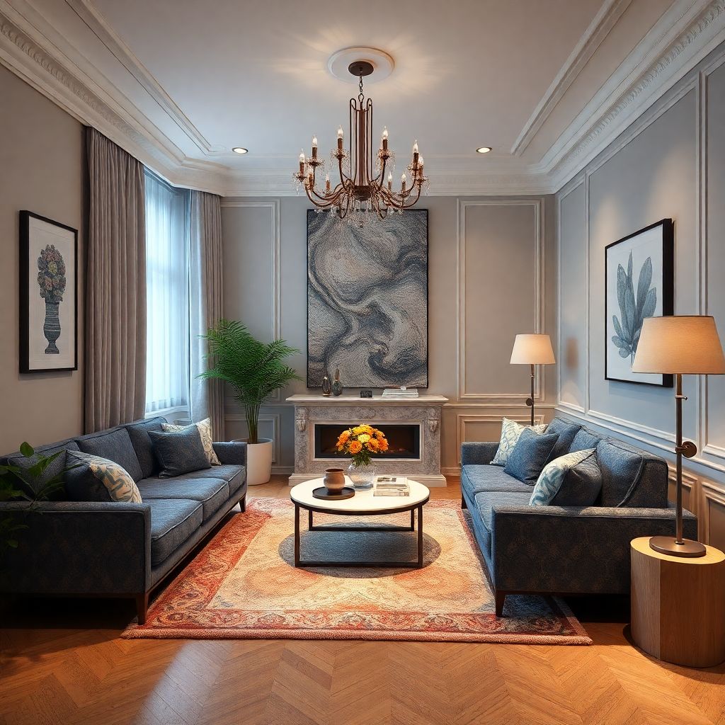 Дизайнер интерьера создает гармонию в помещении для комфорта и стиля